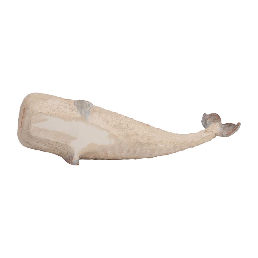 Sagebrook - 11" Resin Whale Decor in Ivory