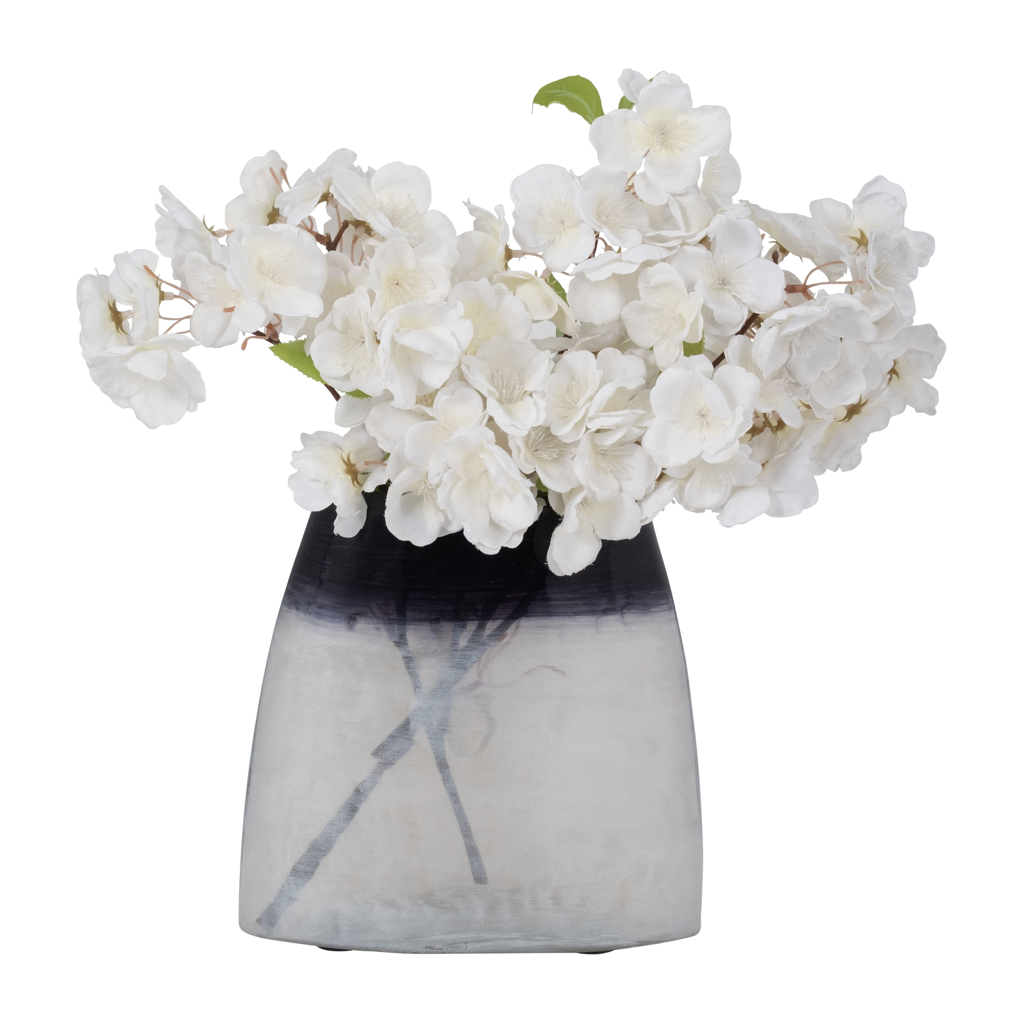 Sagebrook 8" Glass Ombre Vase - Blue/White