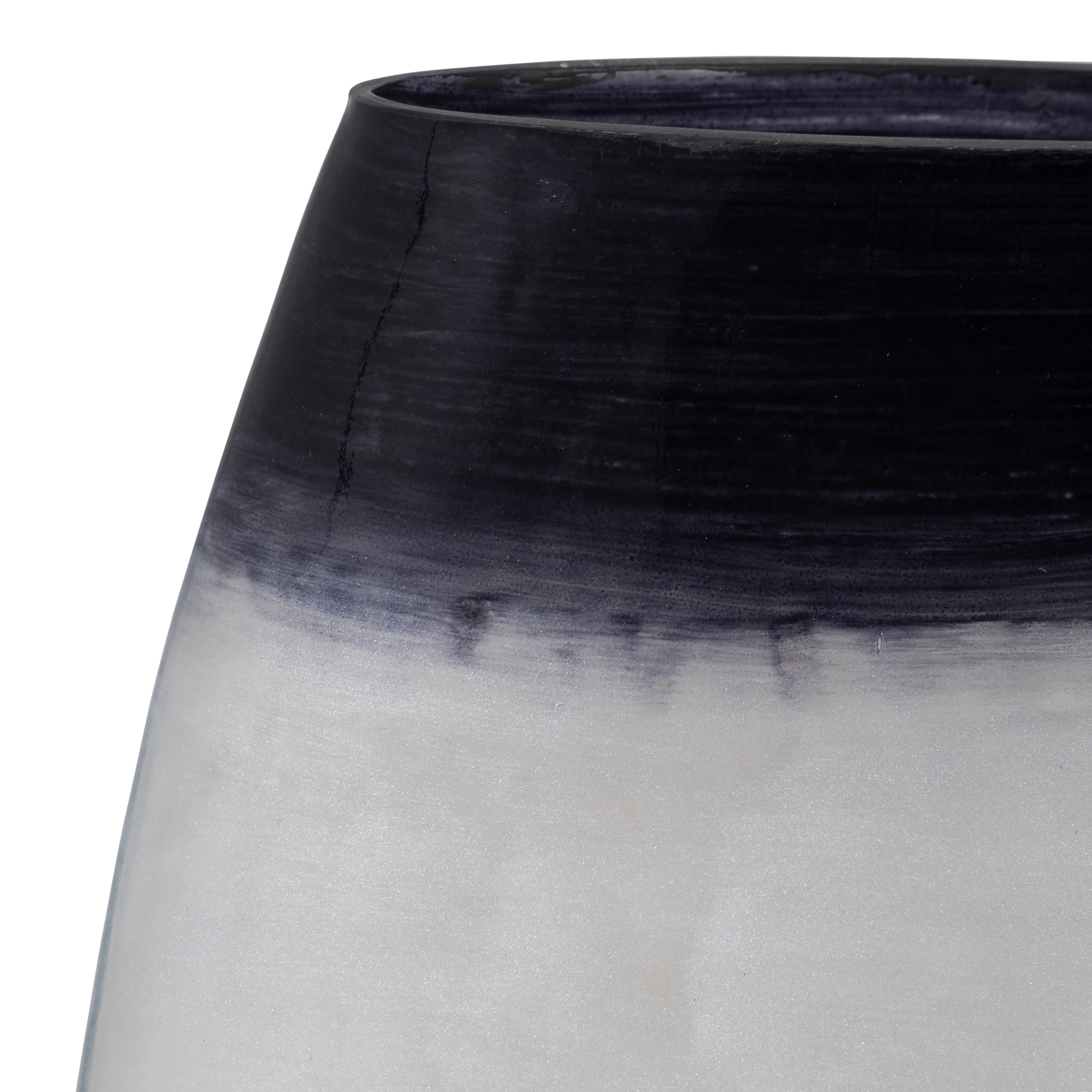 Sagebrook 8" Glass Ombre Vase - Blue/White