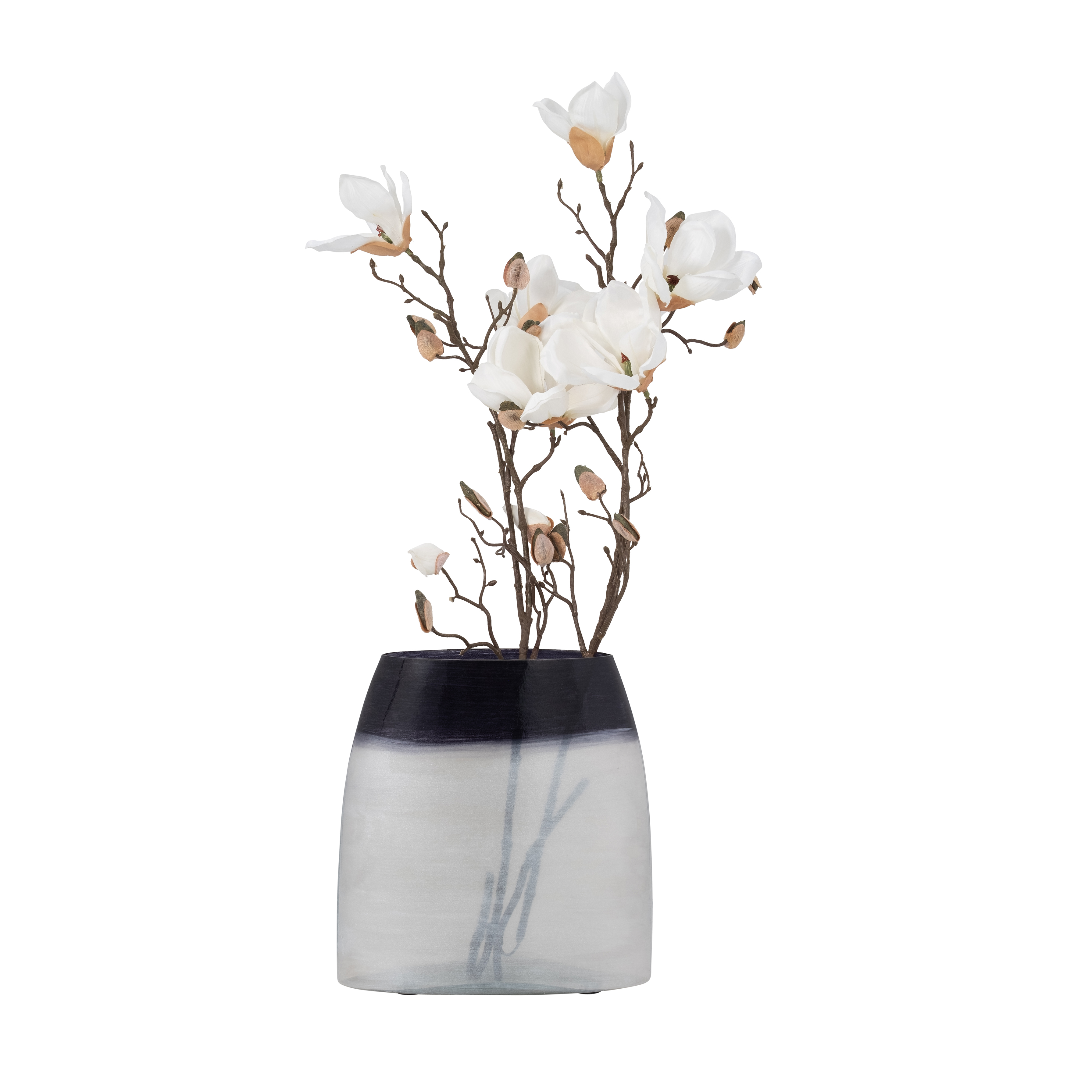 Sagebrook 11" Glass Ombre Vase - Blue/White