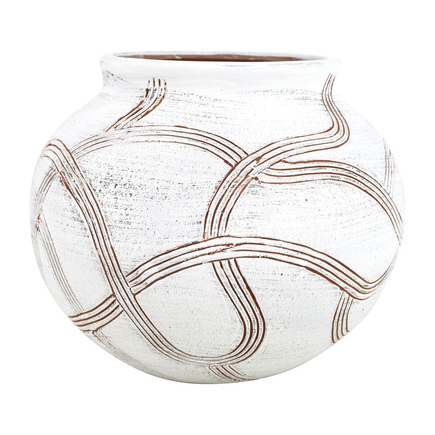 Sagebrook 7" Ceramic Round Global Vase