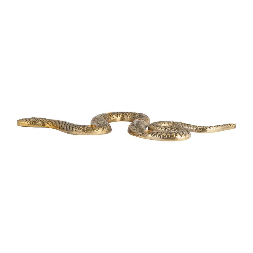 Sagebrook - 22" Metal Snake 4-Taper Candle Holder in Gold