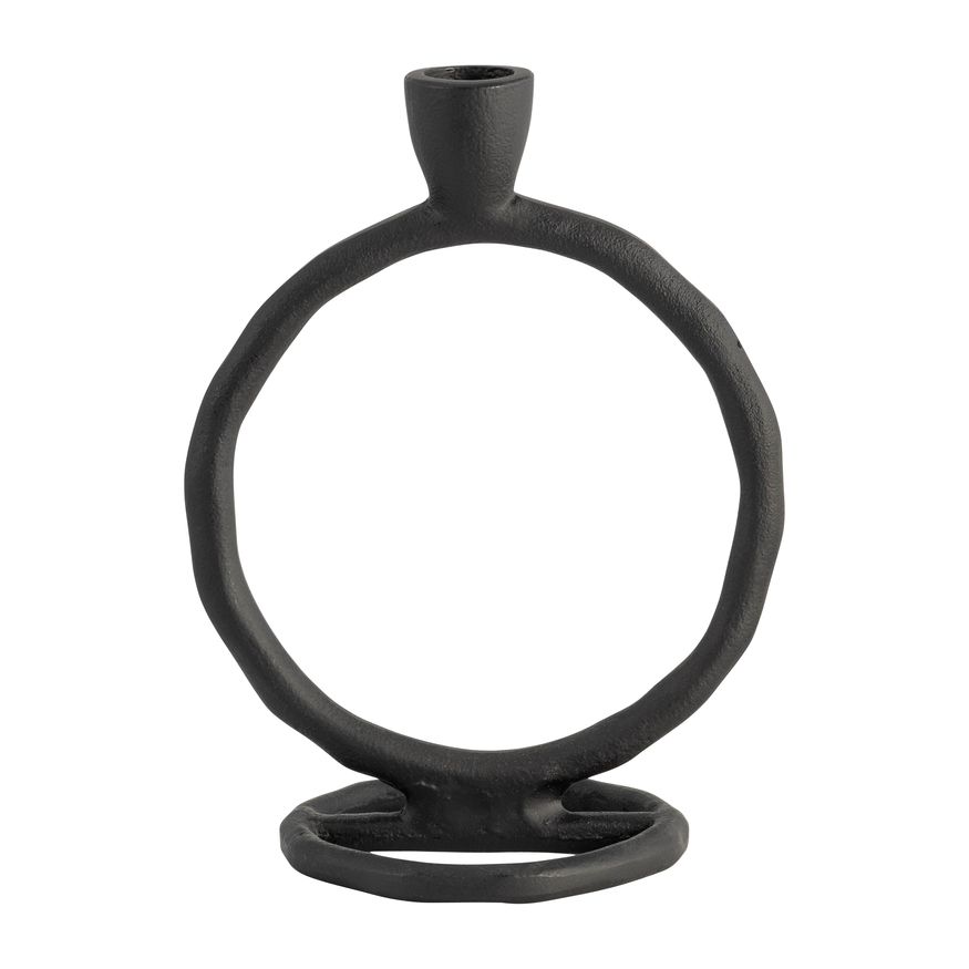 Sagebrook 6" Metal Round Ring Taper Candle Holder