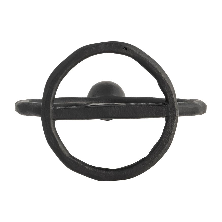 Sagebrook 8" Metal Round Ring Taper Candle Holder - Black