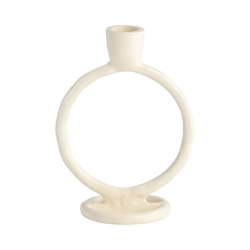 Sagebrook 6" Metal Round Ring Taper Candle Holder