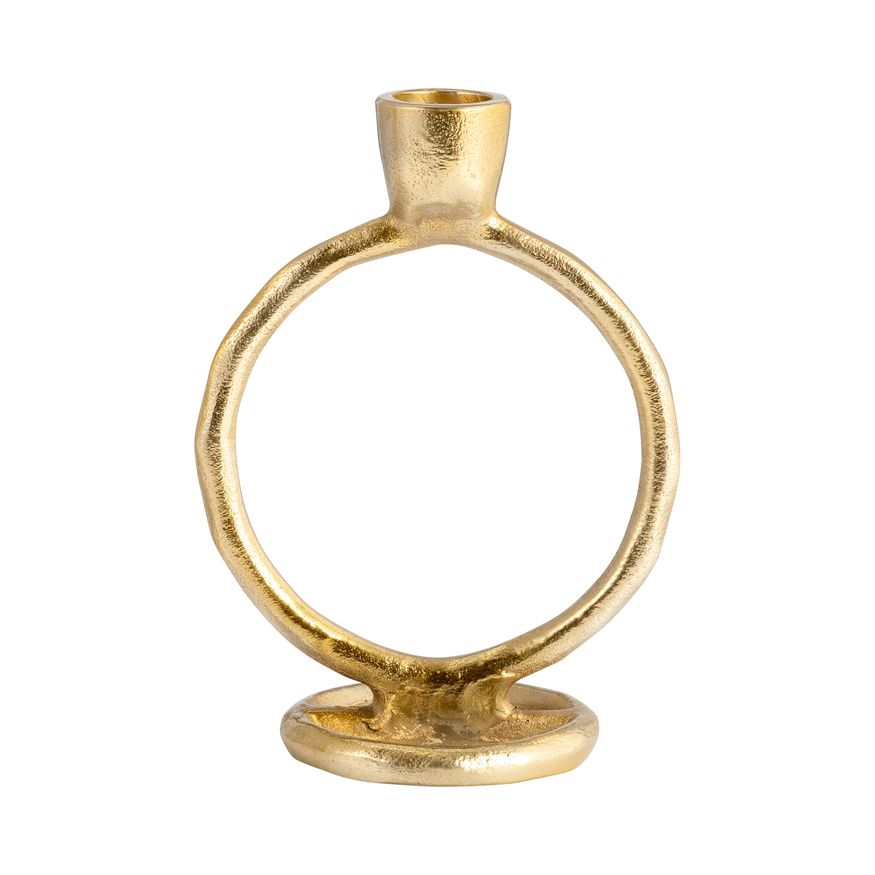 Sagebrook 6" Metal Round Ring Taper Candle Holder