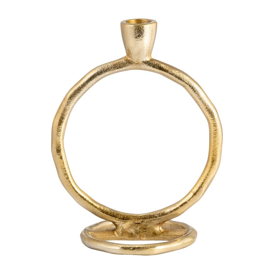 Sagebrook 6" Metal Round Ring Taper Candle Holder