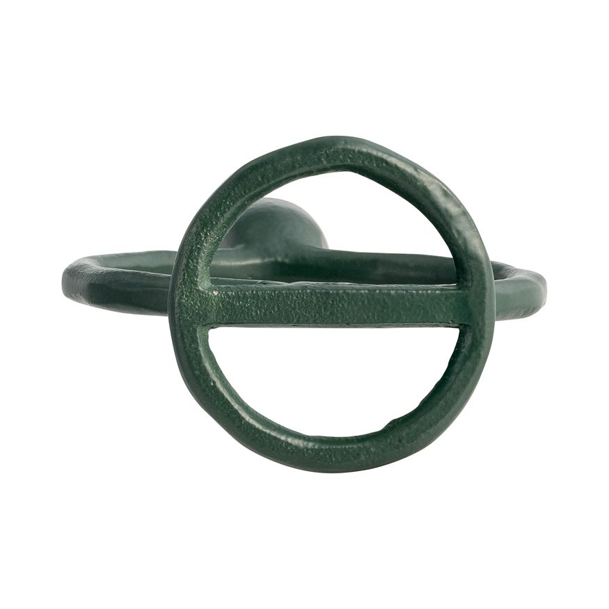 Sagebrook 6" Metal Round Ring Taper Candle Holder - Dark Green