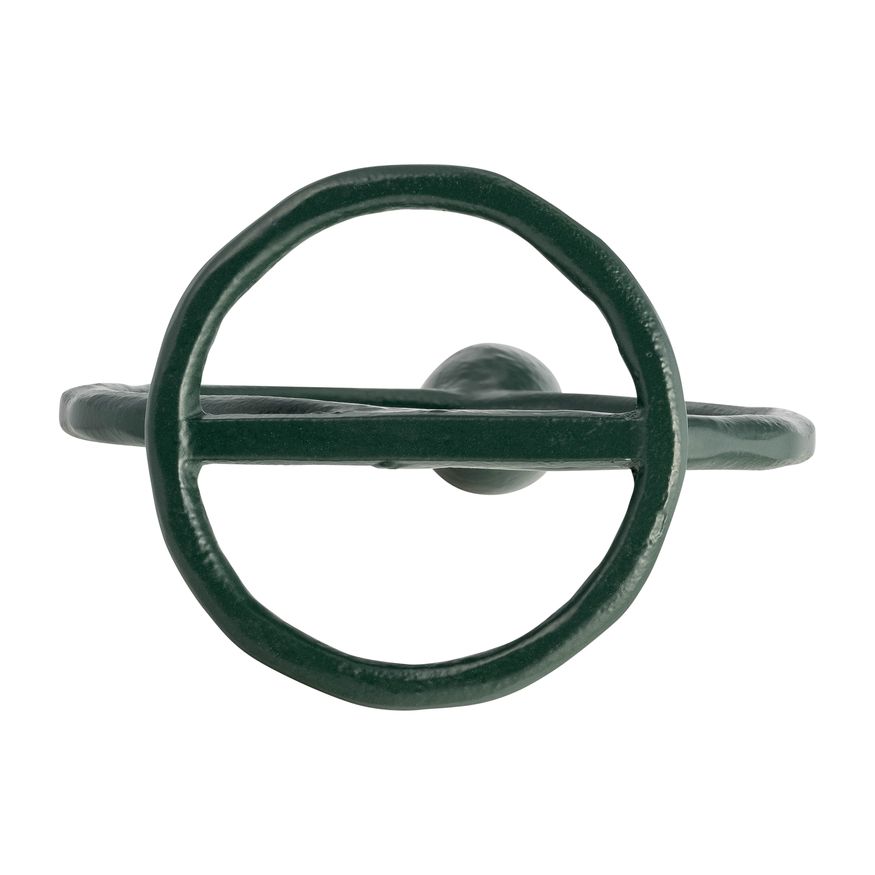 Sagebrook 8" Metal Round Ring Taper Candle Holder - Dark Green