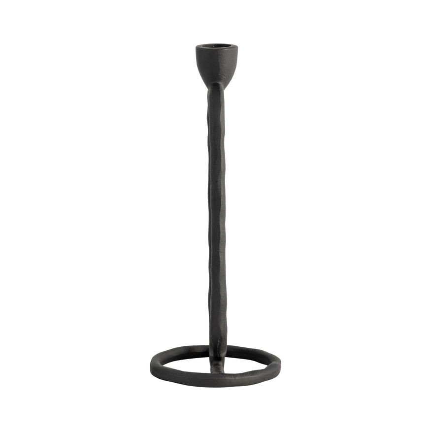 Sagebrook 10" Metal Open Oval Taper Candle Holder - Black