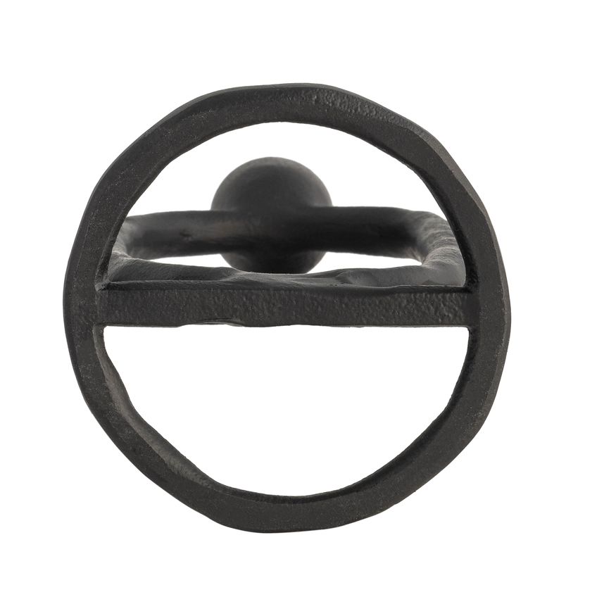 Sagebrook 10" Metal Open Oval Taper Candle Holder - Black