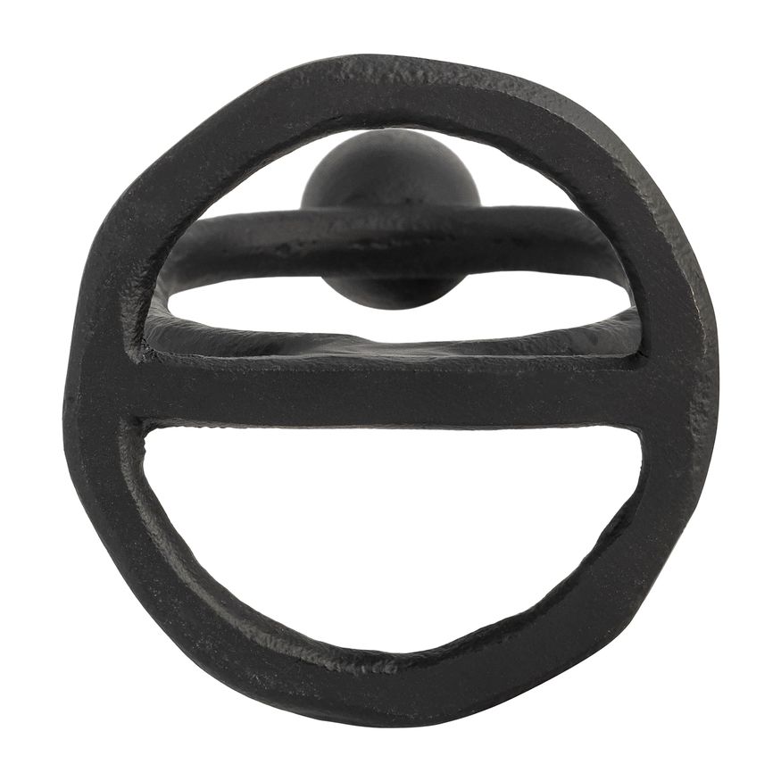 Sagebrook 11" Metal Open Oval Taper Candle Holder - Black