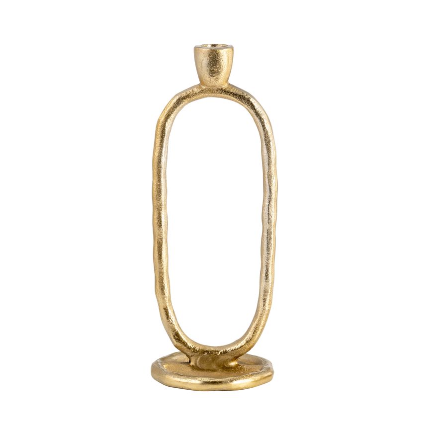 Sagebrook 8" Metal Open Oval Taper Candle Holder