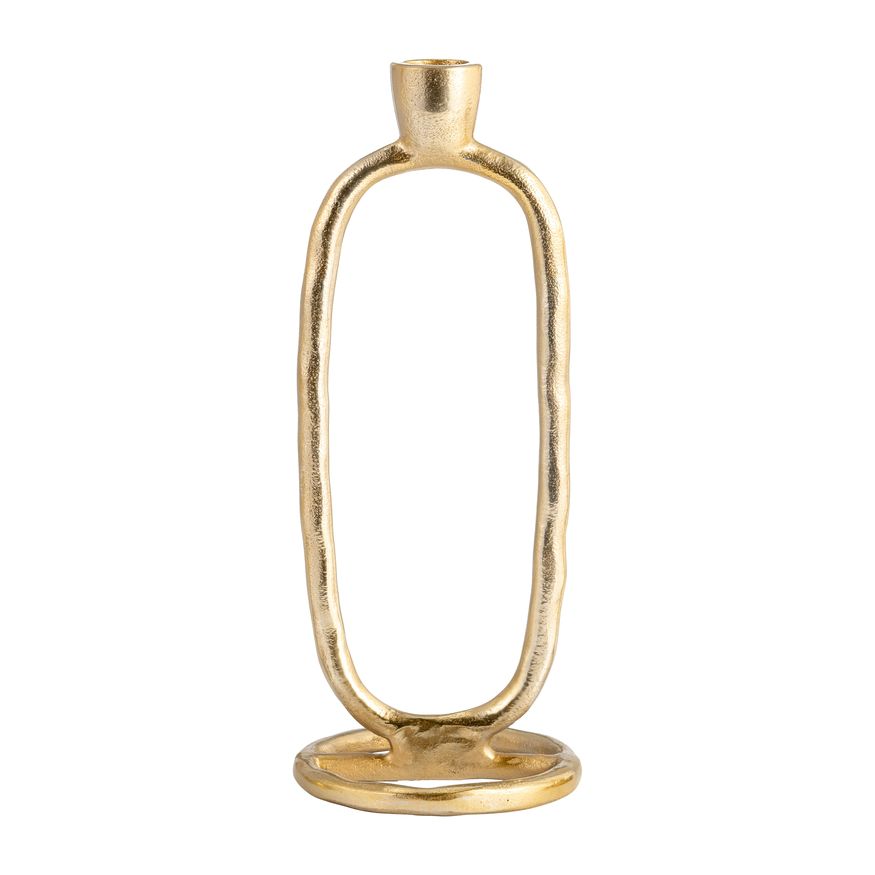 Sagebrook 8" Metal Open Oval Taper Candle Holder