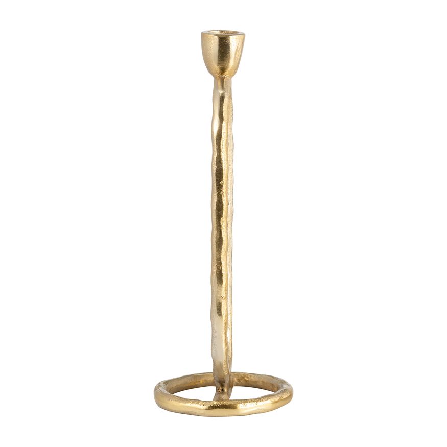 Sagebrook 11" Metal Open Oval Taper Candle Holder - Gold