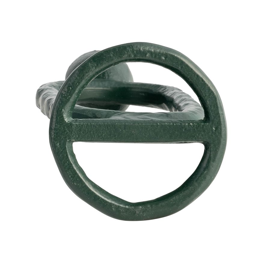 Sagebrook 8" Metal Open Oval Taper Candle Holder - Dark Green