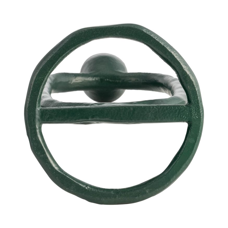 Sagebrook 10" Metal Open Oval Taper Candle Holder - Dark Green