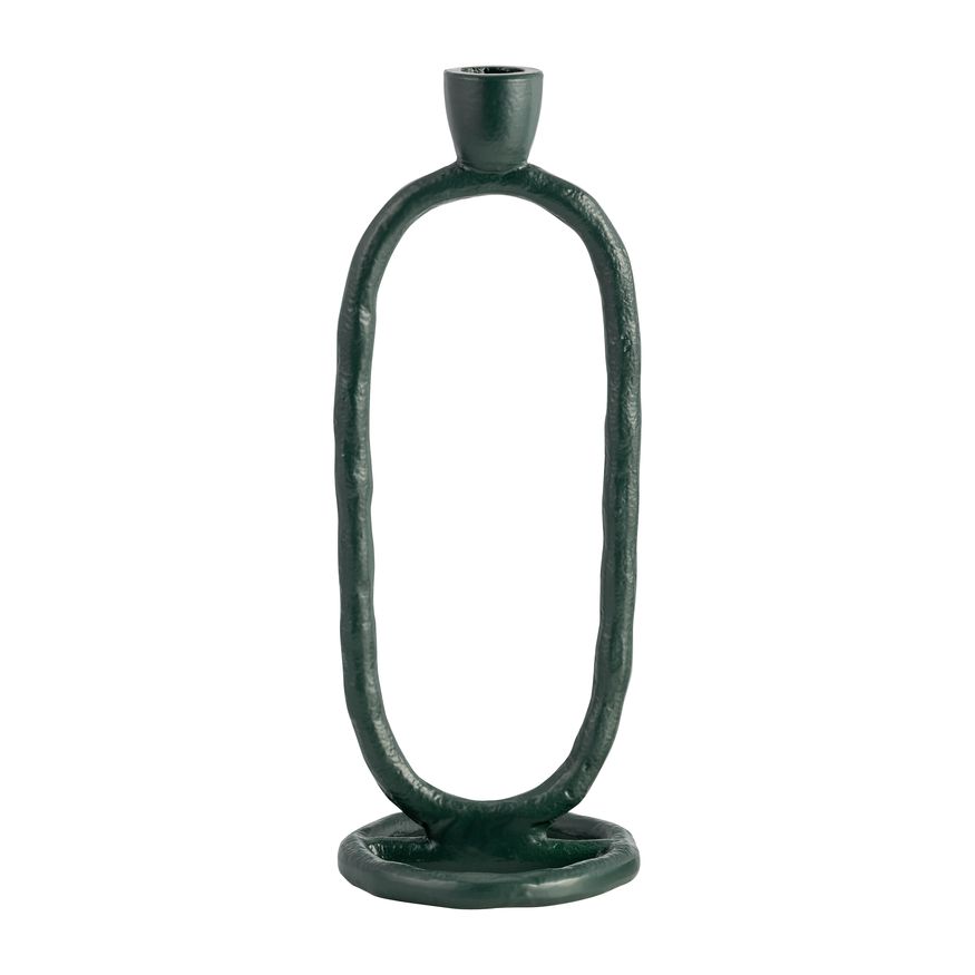 Sagebrook 8" Metal Open Oval Taper Candle Holder