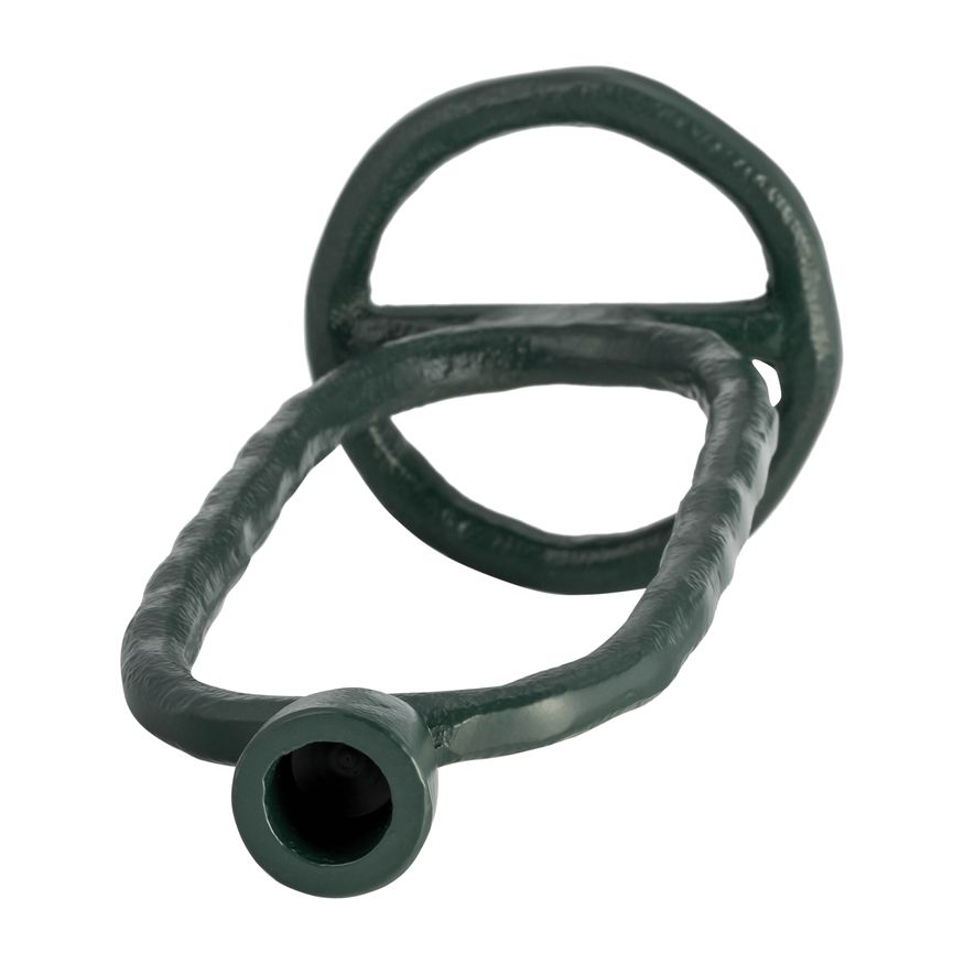 Sagebrook 11" Metal Open Oval Taper Candle Holder - Dark Green