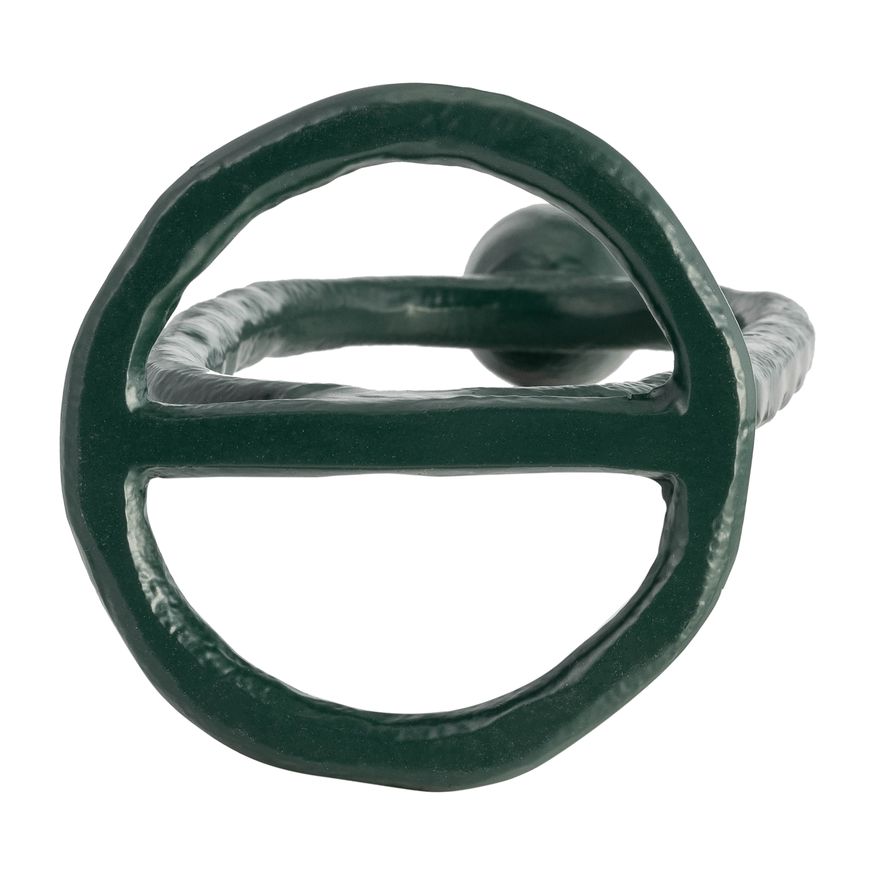 Sagebrook 11" Metal Open Oval Taper Candle Holder - Dark Green