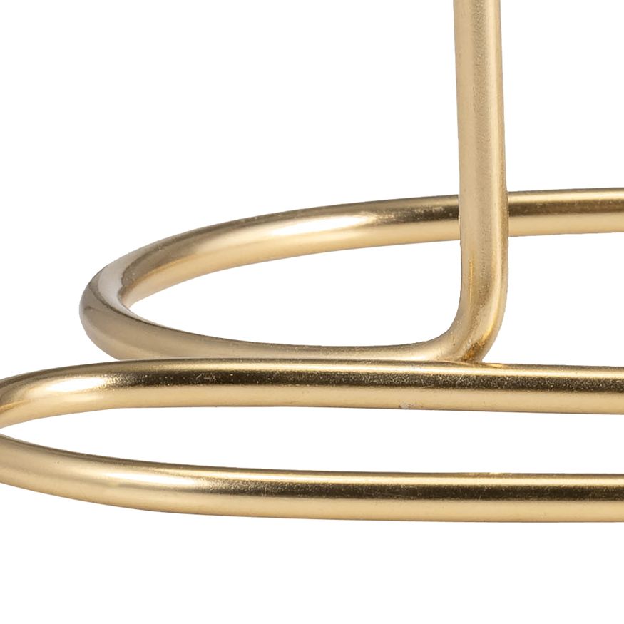 Sagebrook 8" Metal Swirly 2-Taper Candle Holder - Gold