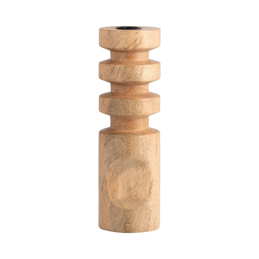 Sagebrook 10" Wood Stacked Taper Candle Holder