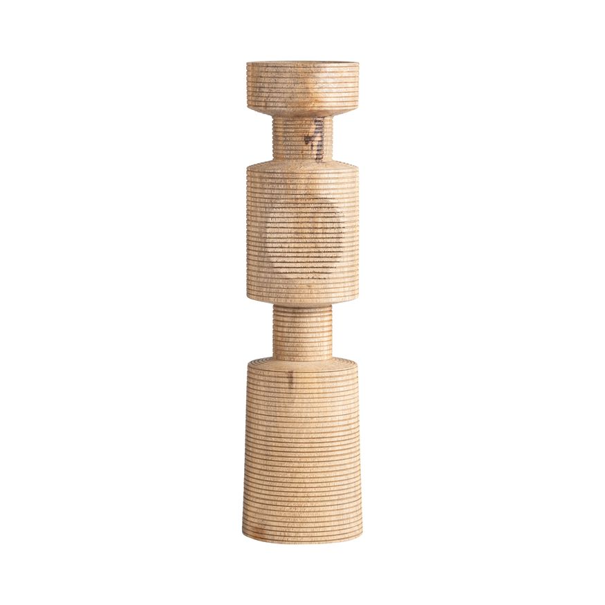 Sagebrook 14" Wood Nomad Pillar Candle Holder