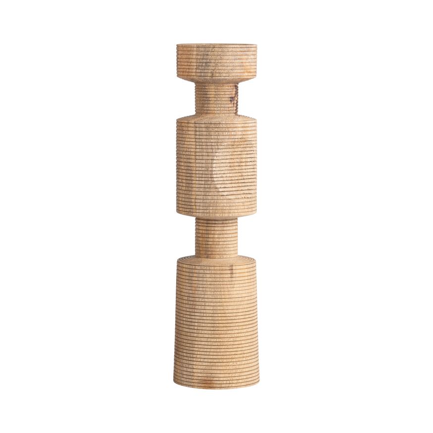 Sagebrook 14" Wood Nomad Pillar Candle Holder - Natural