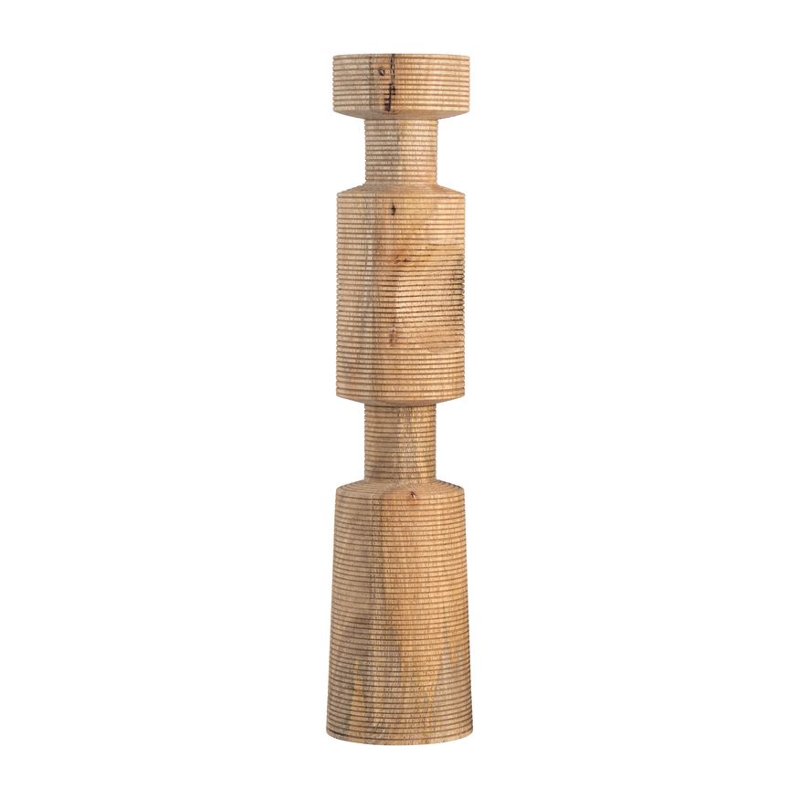 Sagebrook 14" Wood Nomad Pillar Candle Holder