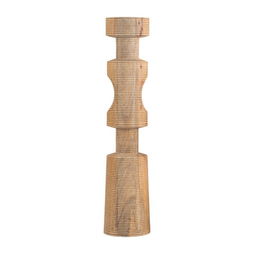 Sagebrook 20" Wood Nomad Pillar Candle Holder - Natural