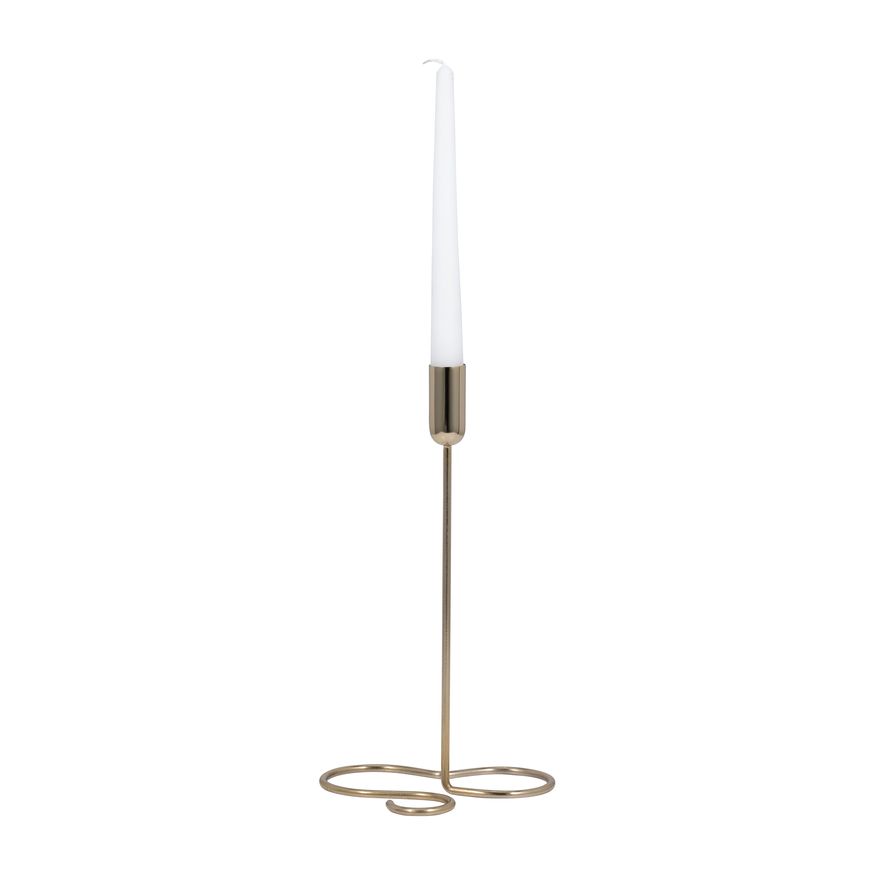 Sagebrook 11" Metal Squiggly Base Taper Candle Holder - Gold