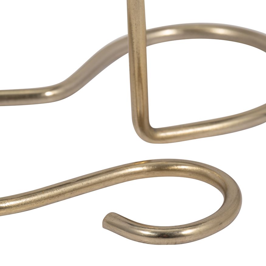 Sagebrook 11" Metal Squiggly Base Taper Candle Holder - Gold