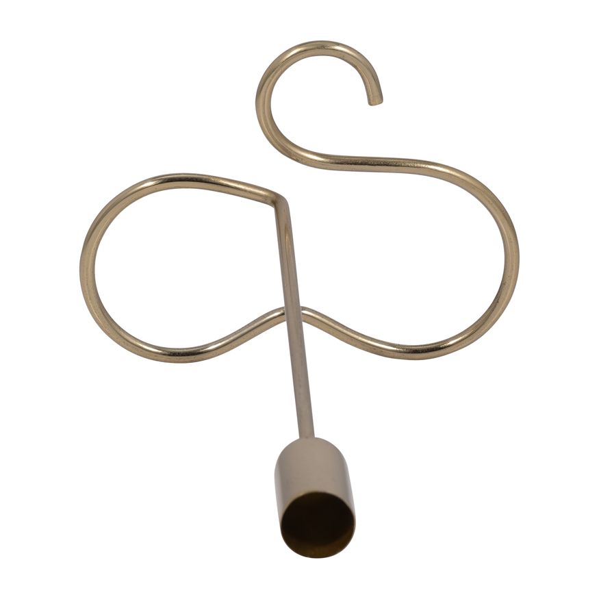 Sagebrook 11" Metal Squiggly Base Taper Candle Holder - Gold