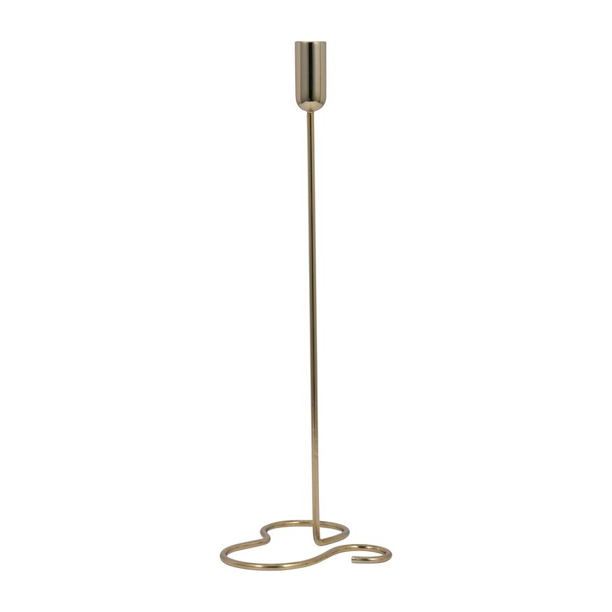 Sagebrook 16" Metal Squiggly Base Taper Candle Holder - Gold