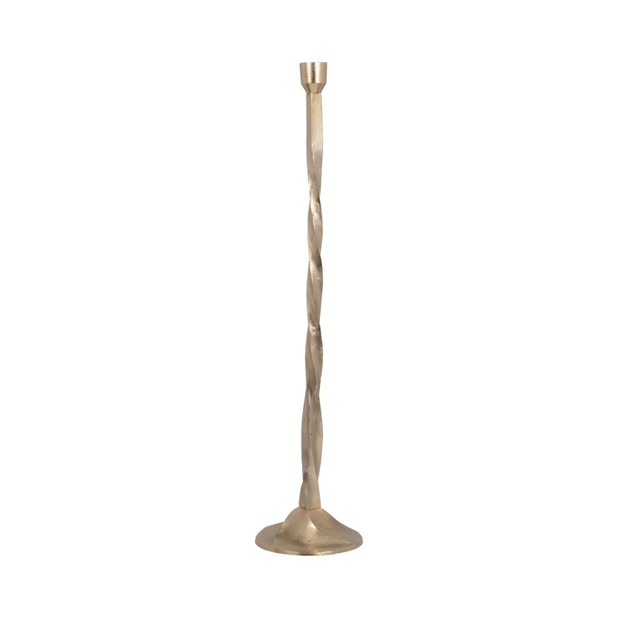 Sagebrook 30" Metal Twisted Floor Taper Candle Holder - Gold