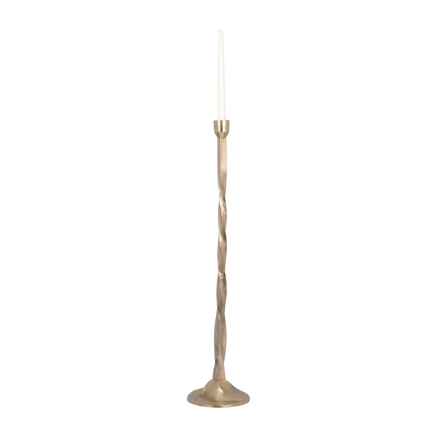 Sagebrook 30" Metal Twisted Floor Taper Candle Holder - Gold