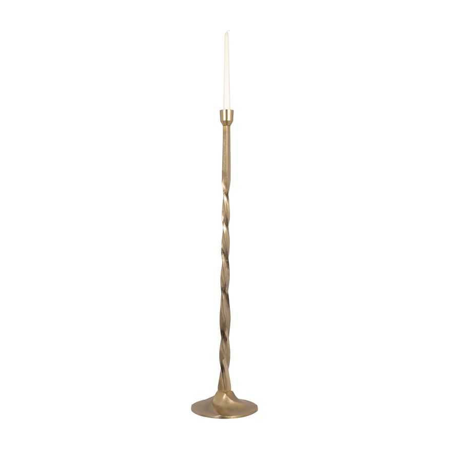 Sagebrook 36" Metal Twisted Floor Taper Candle Holder - Gold