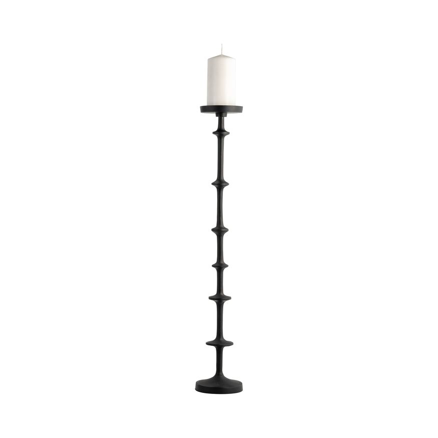 Sagebrook 29" Metal Abacus Floor Pillar Candle Holder - Black