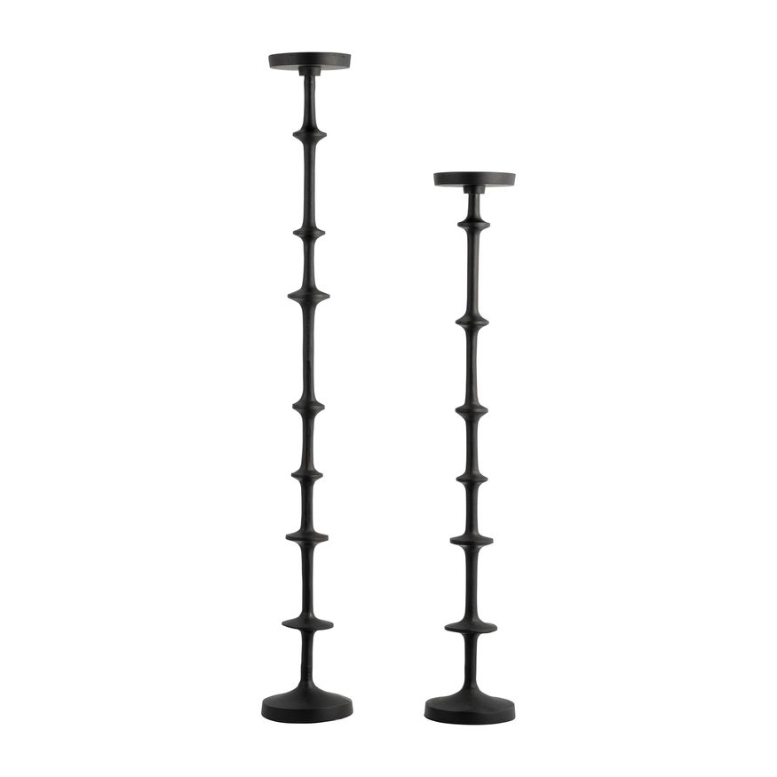 Sagebrook 36" Metal Abacus Floor Pillar Candle Holder - Black