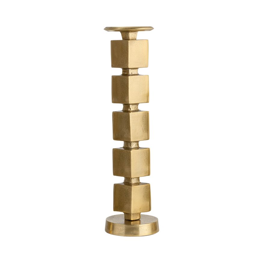 Sagebrook 18" Metal Stacked Cubes Candle Holder - Gold