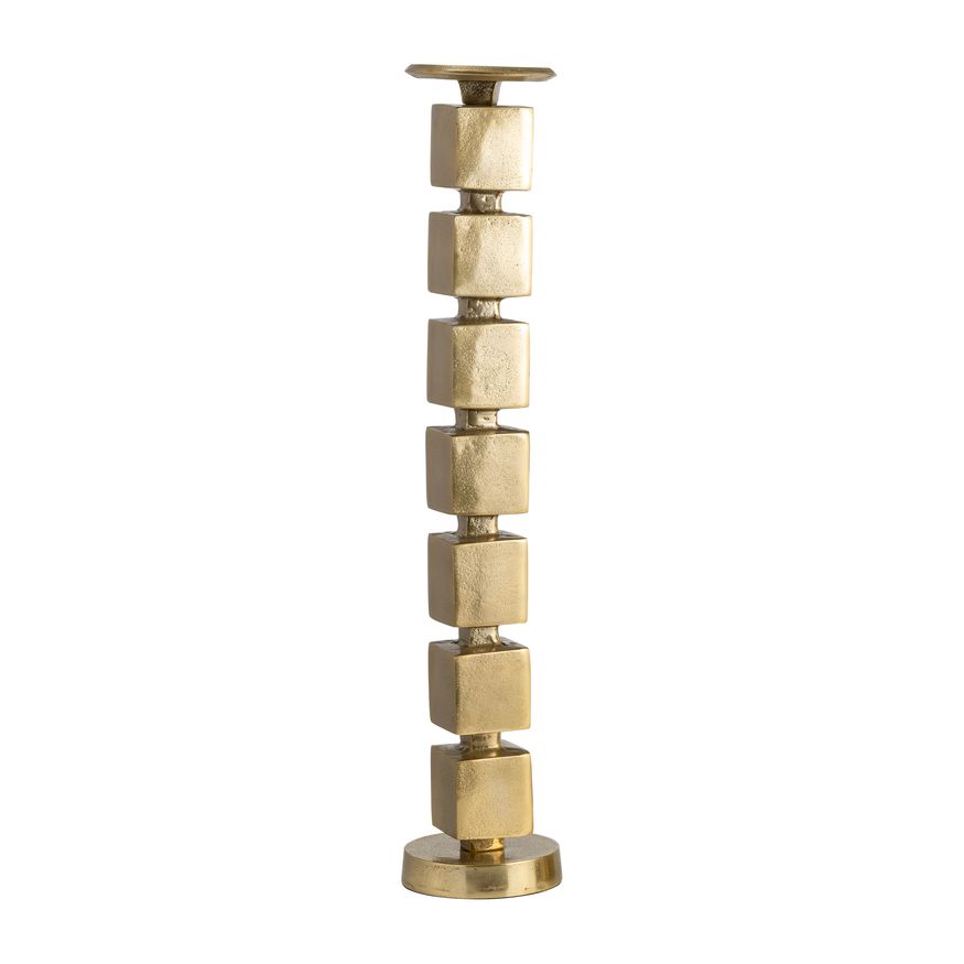 Sagebrook 12" Metal Stacked Cubes Candle Holder