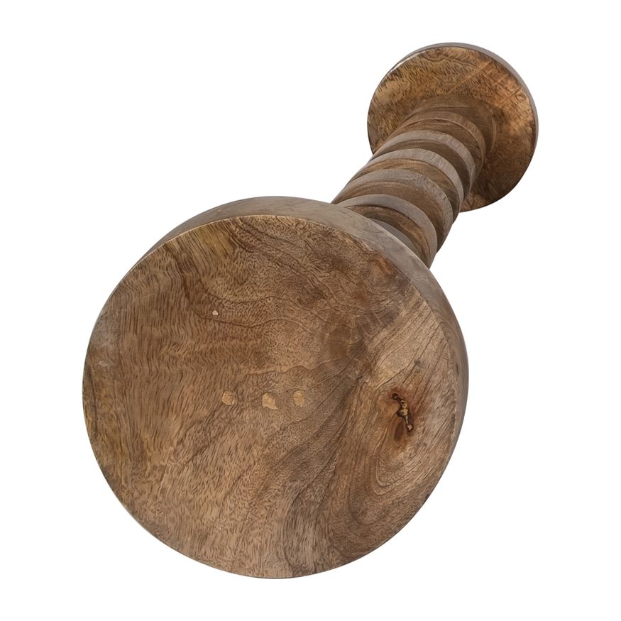 Sagebrook™ 24" Wood Spiral Floor Pillar Candle Holder - Natural