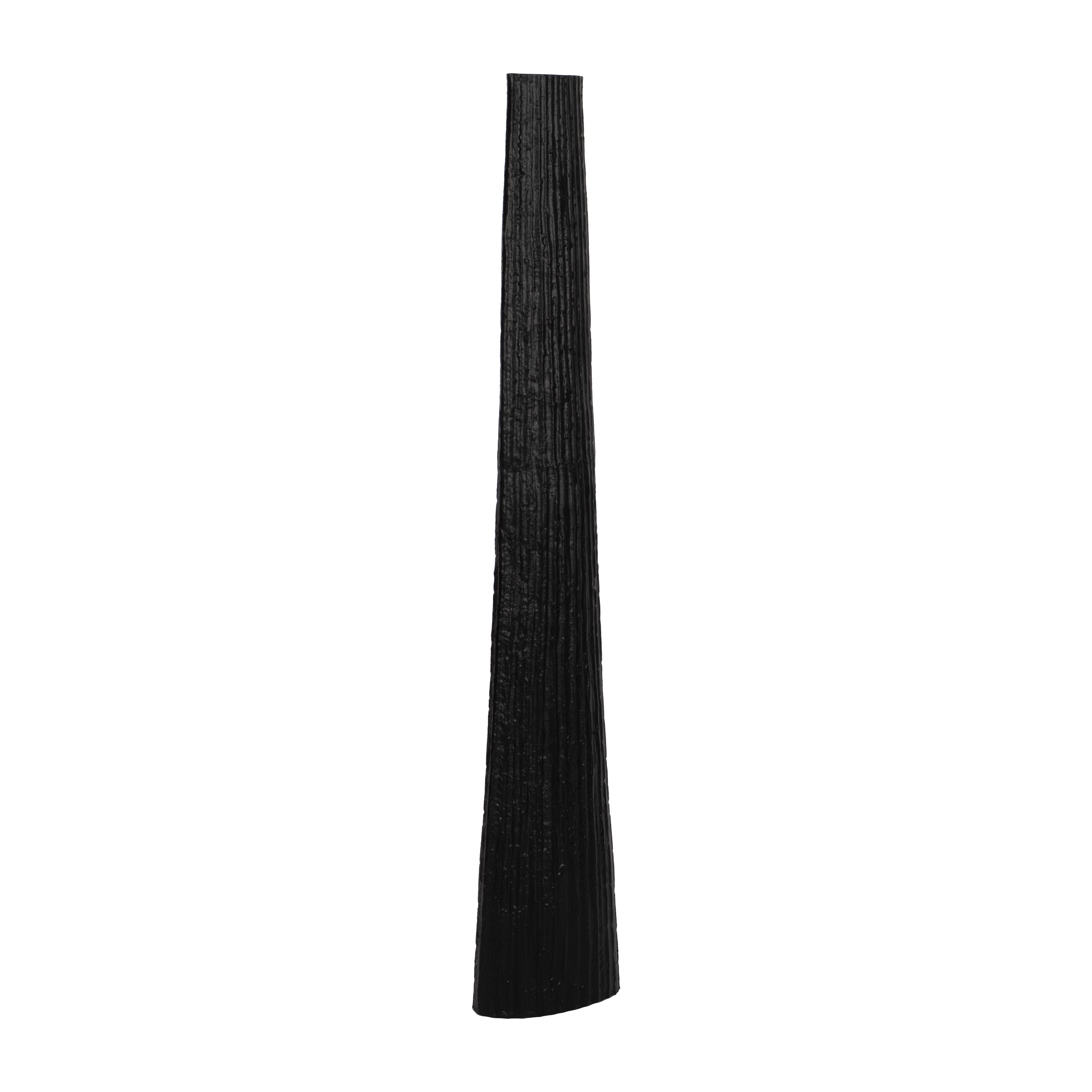 Sagebrook 58" Metal Ribbed Floor Vase - Black