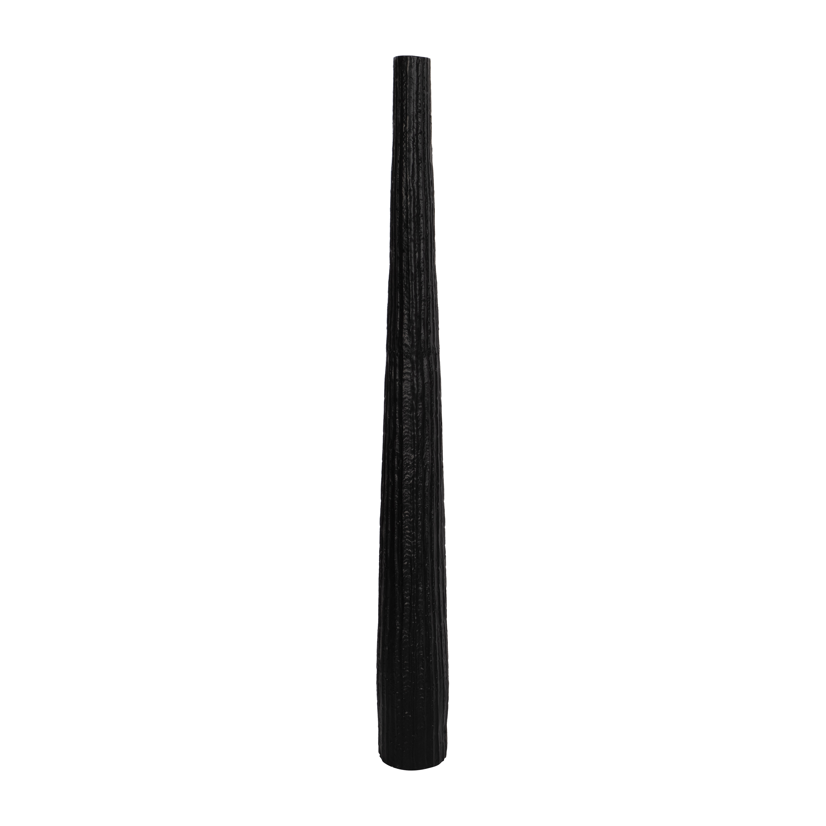 Sagebrook 58" Metal Ribbed Floor Vase - Black