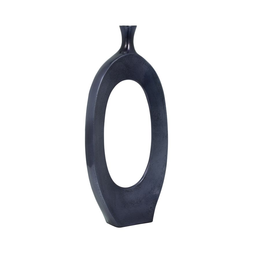 Sagebrook 20" Metal Tall Open Cut Out Vase - Cobalt Blue