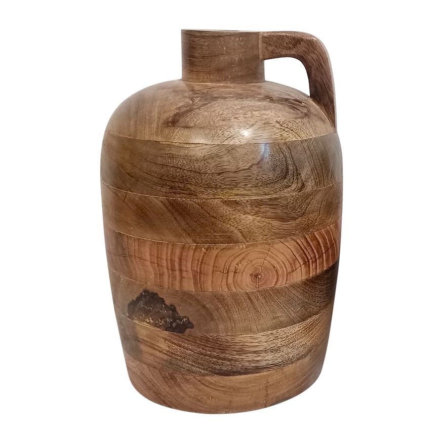 Sagebrook 9" Wood Jug Vase With Handle