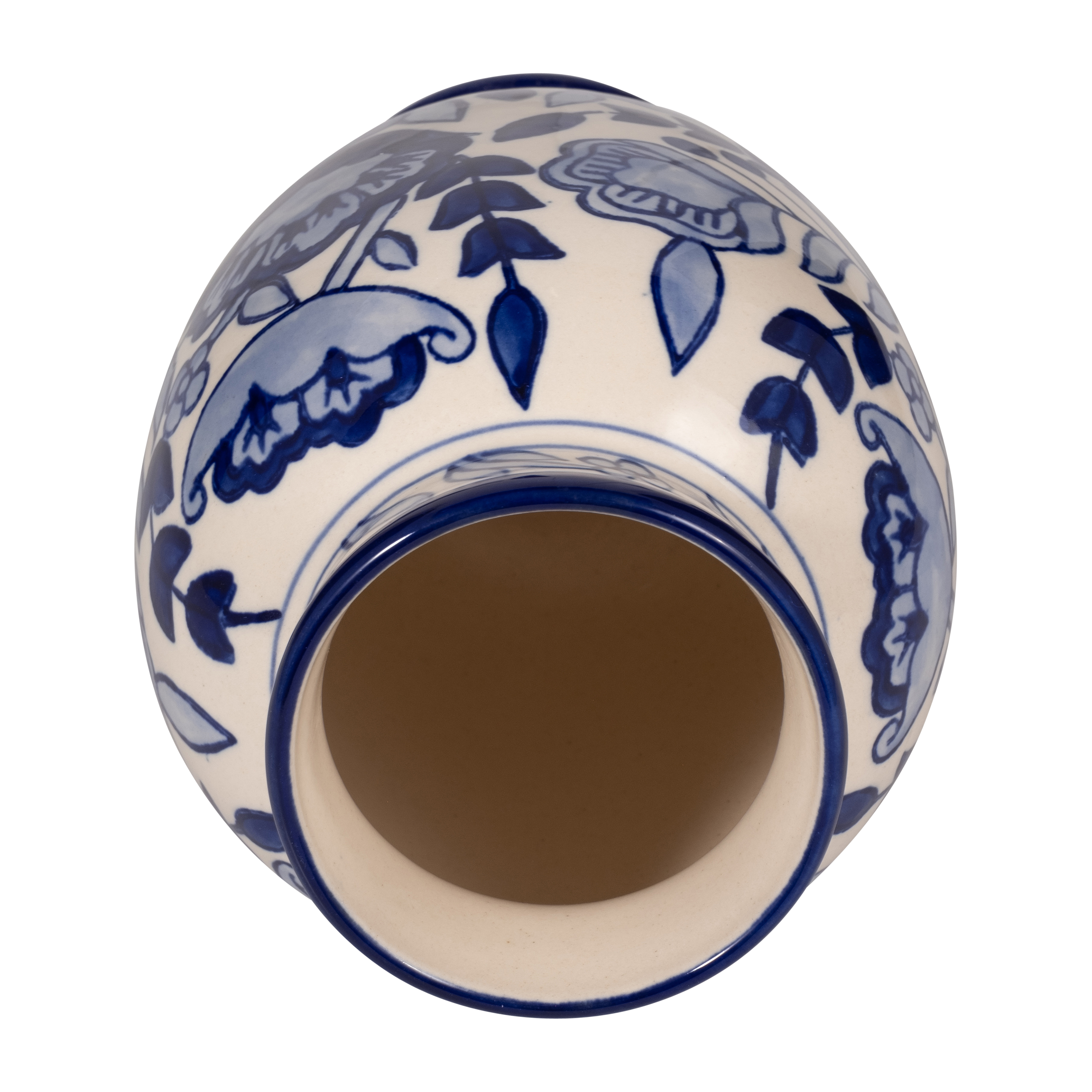 Sagebrook - 9" Ceramic Flowers Talavera Vase in Blue/White