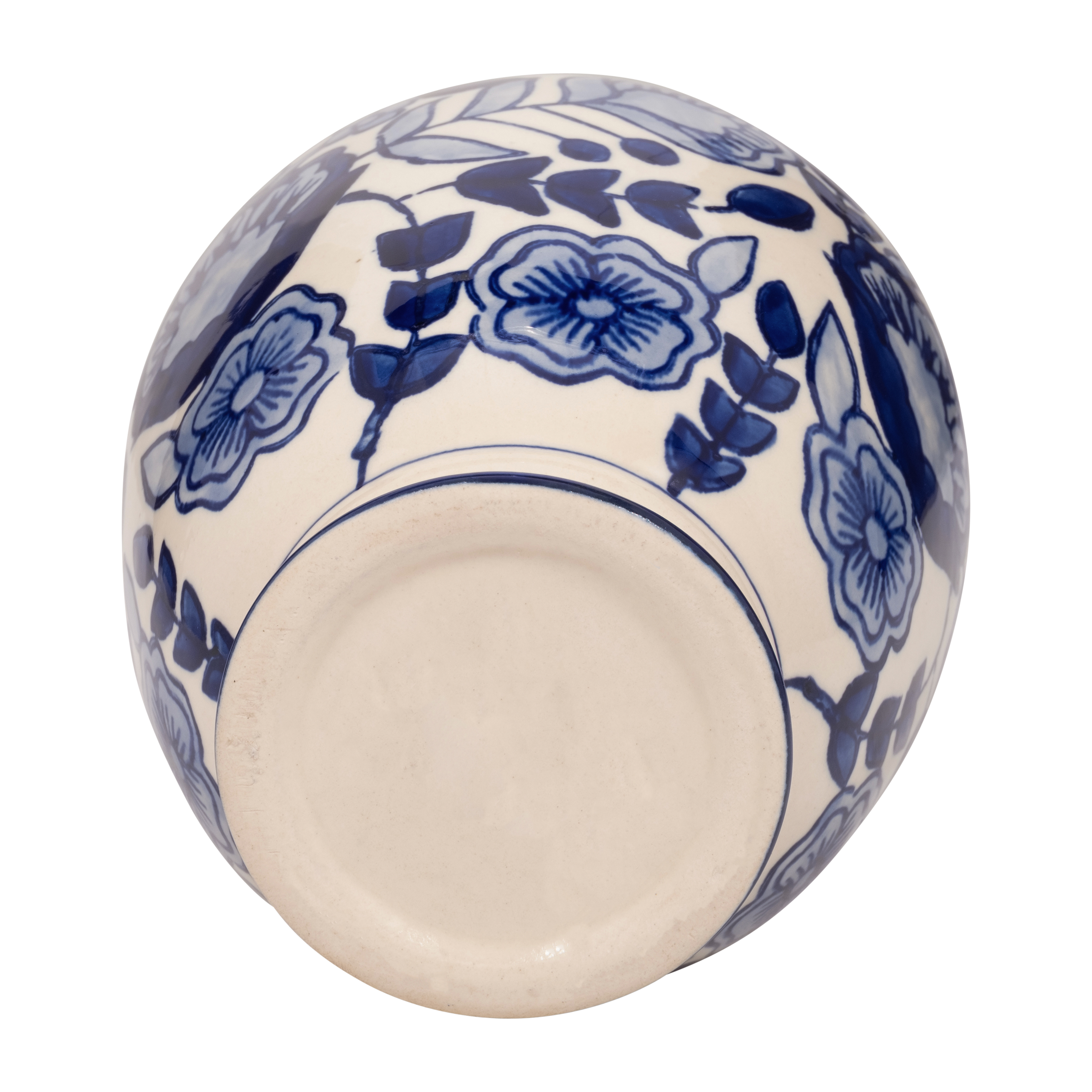 Sagebrook - 9" Ceramic Flowers Talavera Vase in Blue/White