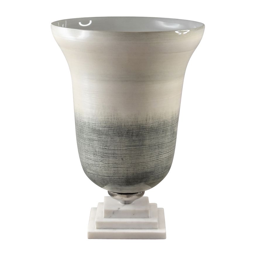 Sagebrook 12" Glass Vase On Marble Base