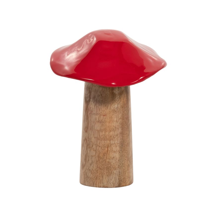 Sagebrook 6" Wood Toadstool Mushroom